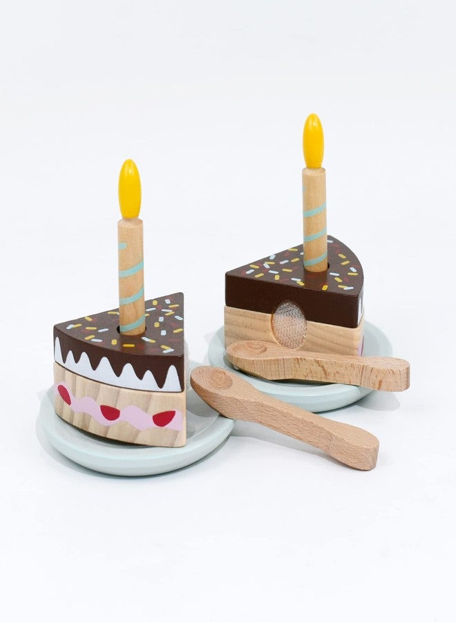 PairPear Birthday Party Cake Playset for Kids,Wooden Toys Play Food - Image 5